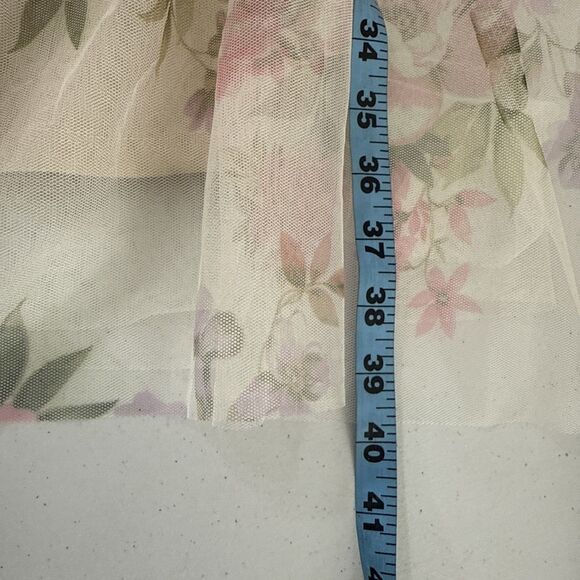 Zunie Dress Kids Floral 8 Tulle Tiered Ball Gown Formal Party Holiday - Picture 8 of 10